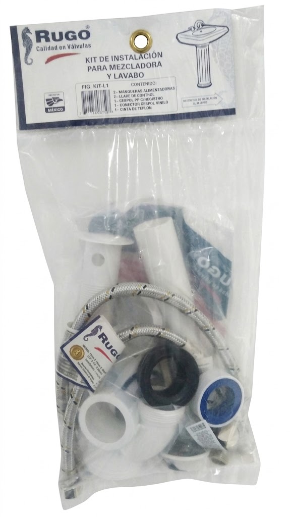 Kit de instalación para mezcladora y lavabo